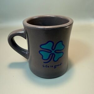 Life Is Good Shamrock Ceramic Mug. NEW